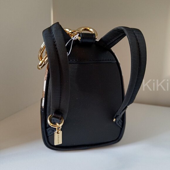 Coach Mini Court Backpack Bag Charm In Signature Canvas With Floral Print CZ602 - Picture 5 of 14